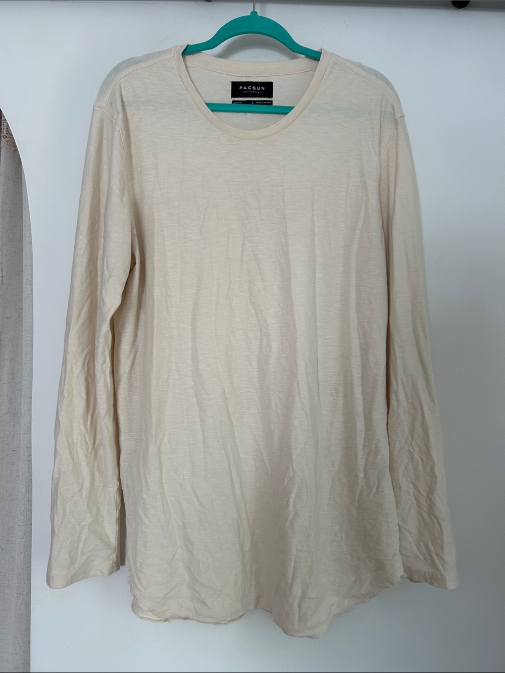 PacSun Cream Long Sleeve Tunic Top